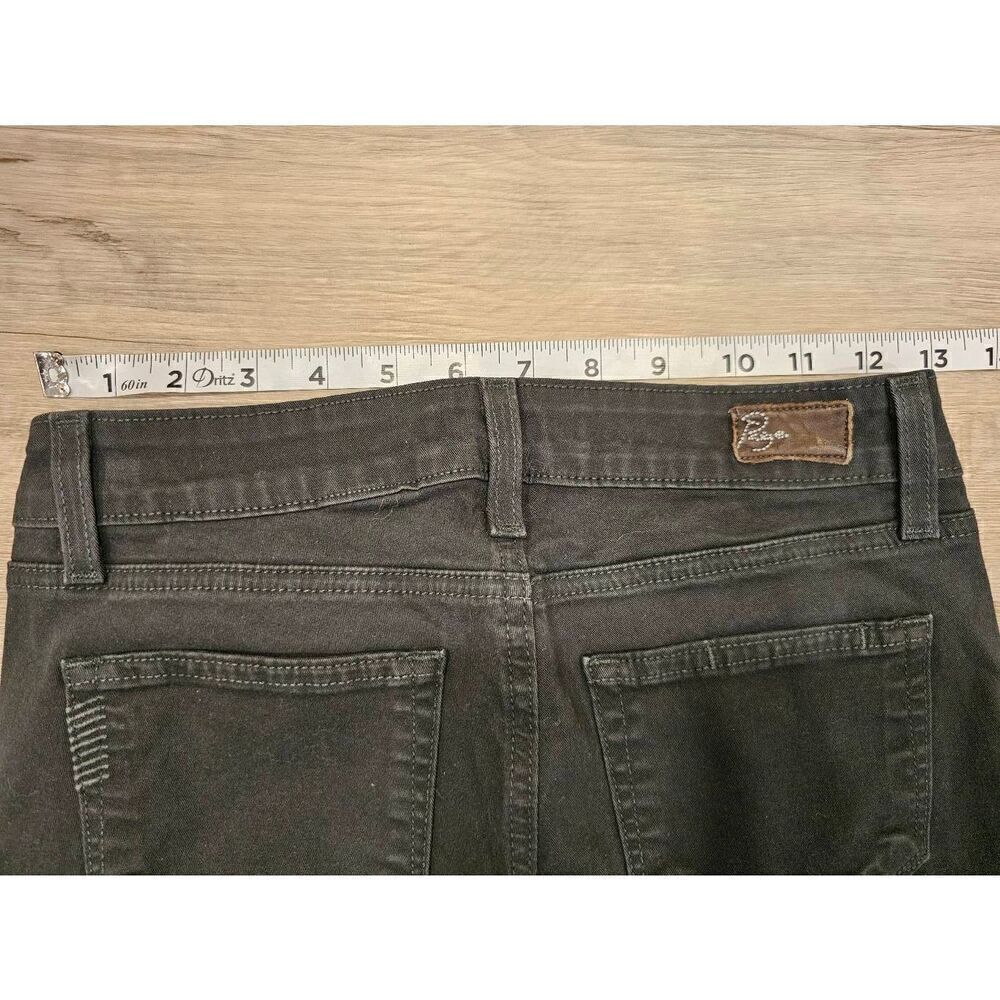 Paige Verdugo Jenning Dark Green Jean Pant size 25 - Picture 3 of 6